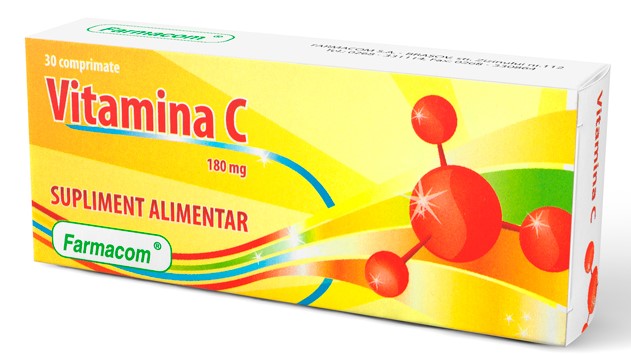 Suplimente alimentare Farmacom - VITAMINA C 180 MG * 30 CPR FARMACOM, farmacom.ro