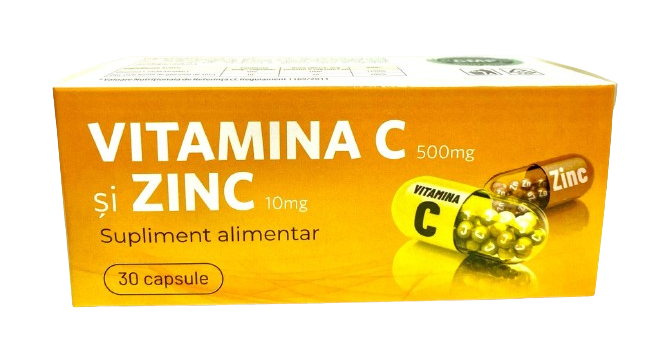 Suplimente alimentare Farmacom - Vitamina C 500 mg cu Zinc, 30 capsule, Farmacom, farmacom.ro