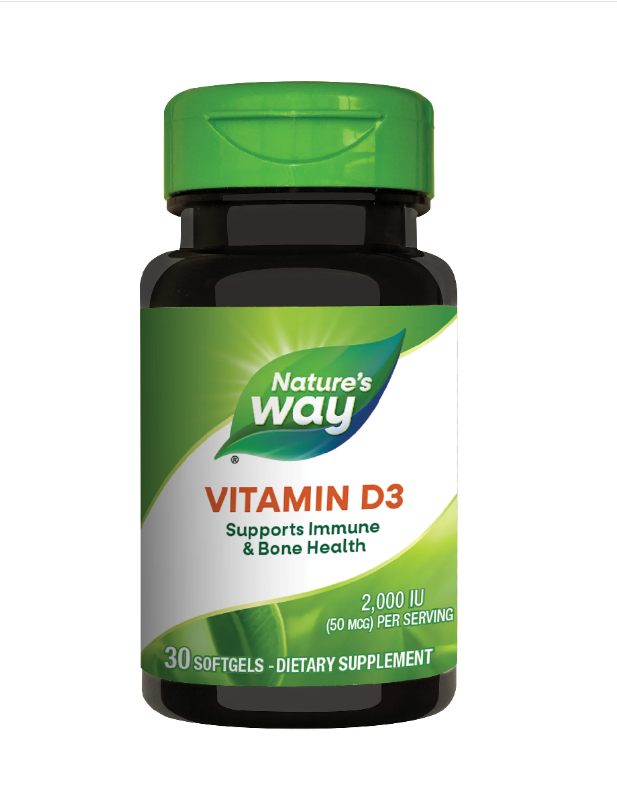 Vitamine si suplimente - Vitamina D3 2000 UI Nature's Way, 30 capsule, Secom, farmacom.ro