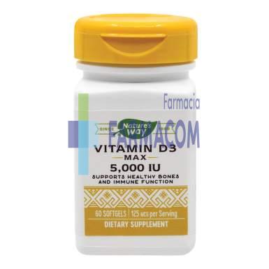 Vitamine si suplimente - VITAMINA D3 5000 UI * 60 CPS MOI SECOM, farmacom.ro