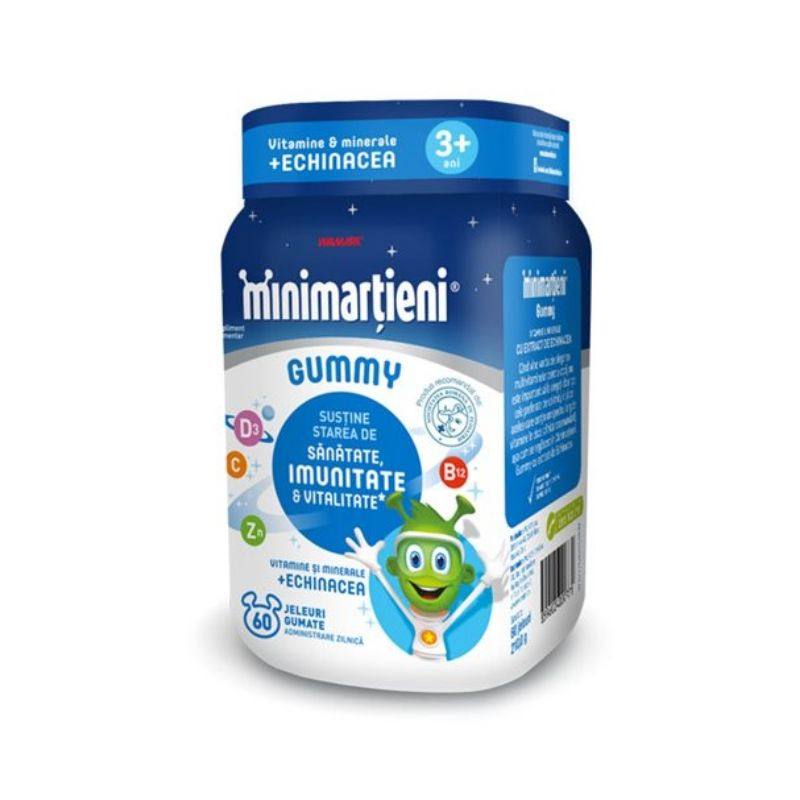 Vitamine si suplimente pentru copii - W MINIMARTIENI GUMMY CU ECHINACEA 60 JELEURI, farmacom.ro