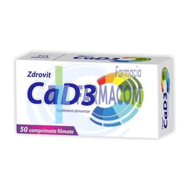 Vitamine si minerale - ZDROVIT CA+D3 X 50 COMPR., farmacom.ro