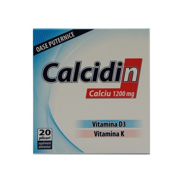 Vitamine si minerale - Calcidin plicuri, 1200 mg, 20 bucati, Zdrovit , farmacom.ro