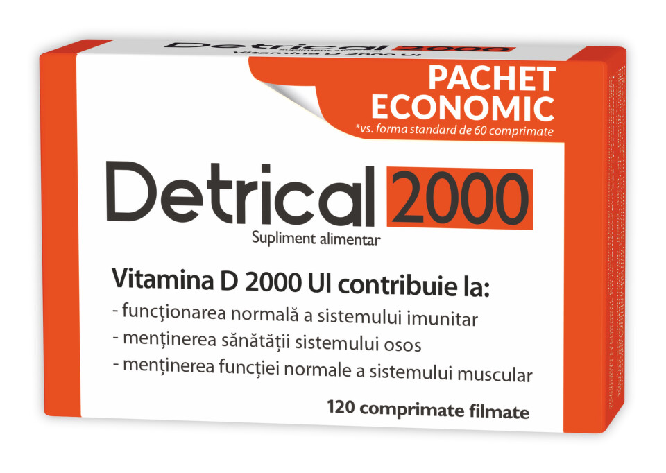 Vitamine si minerale - ZDROVIT DETRICAL 2000 UI * 120 COMPRIMATE FILMATE, farmacom.ro