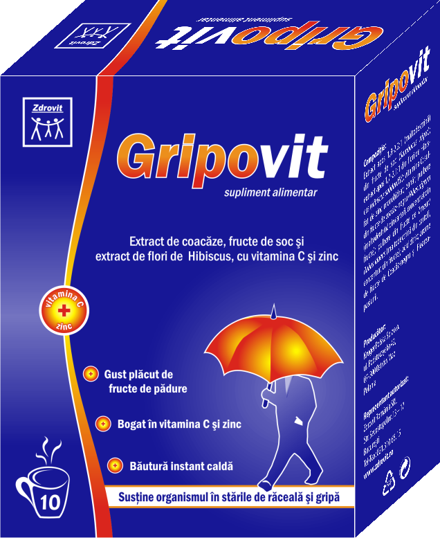 Vitamine si minerale - ZDROVIT GRIPOVIT 10 PLICURI, farmacom.ro