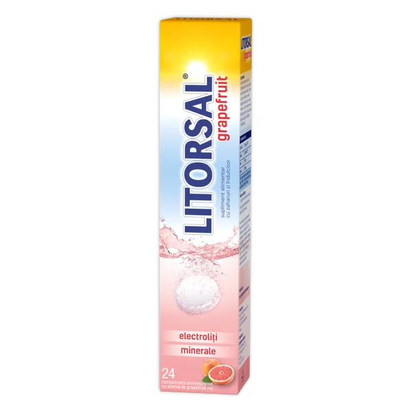 Suplimente alimentare - ZDROVIT LITORSAL AROMA GRAPEFRUIT * 24 COMPRIMATE EFERVESCENTE, farmacom.ro