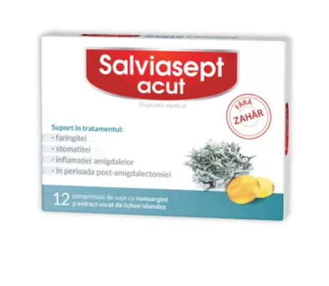 Suplimente alimentare - ZDROVIT SALVIASEPT ACUT FARA ZAHAR * 12 CPR SUPT, farmacom.ro