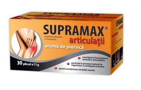 Suplimente, Produse naturiste, Vitamine si Minerale - ZDROVIT SUPRAMAX ARTICULATII PIERSICA * 30 PLIC+GHID PACIENT, farmacom.ro