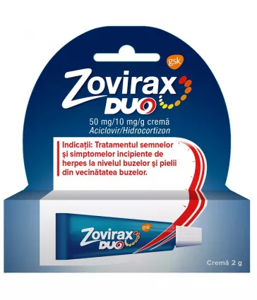 Medicamente fara reteta (OTC) - ZOVIRAX DUO CREMA * 2 G, farmacom.ro