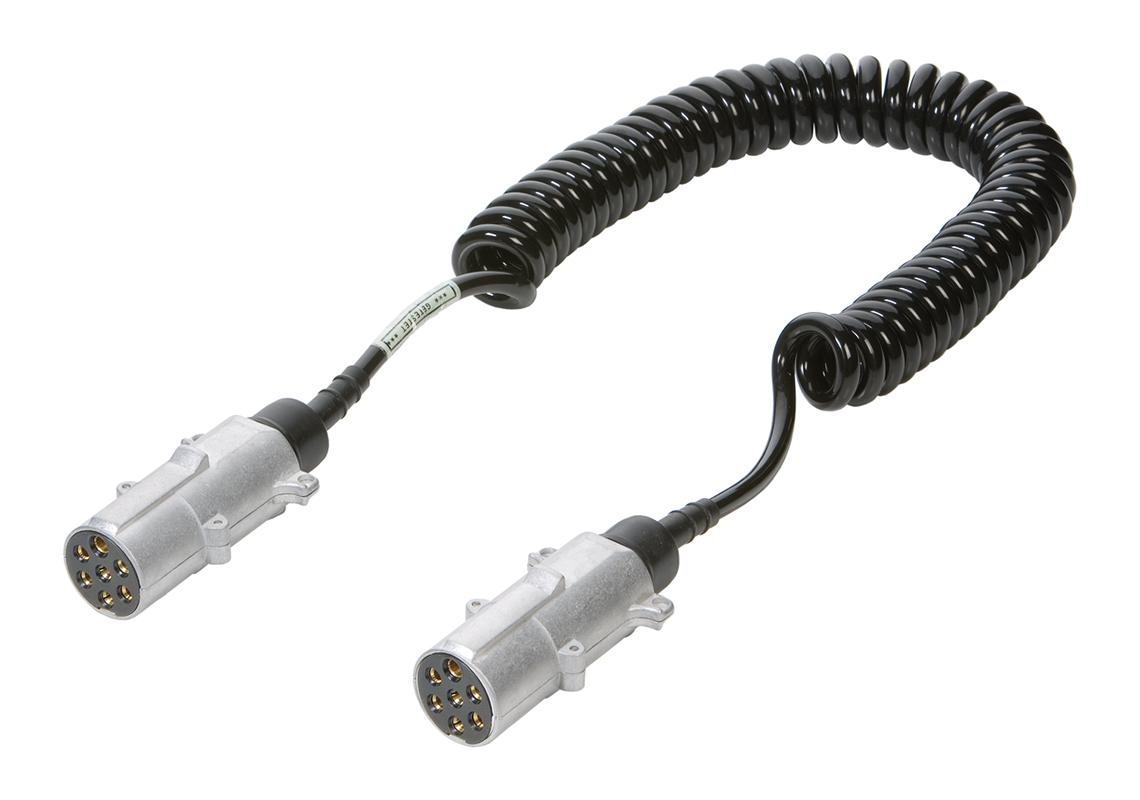 Vignal Cablu de conectare spiralat pentru remorci vignal 24n + dop metalic lg 3.5m - iso 1185