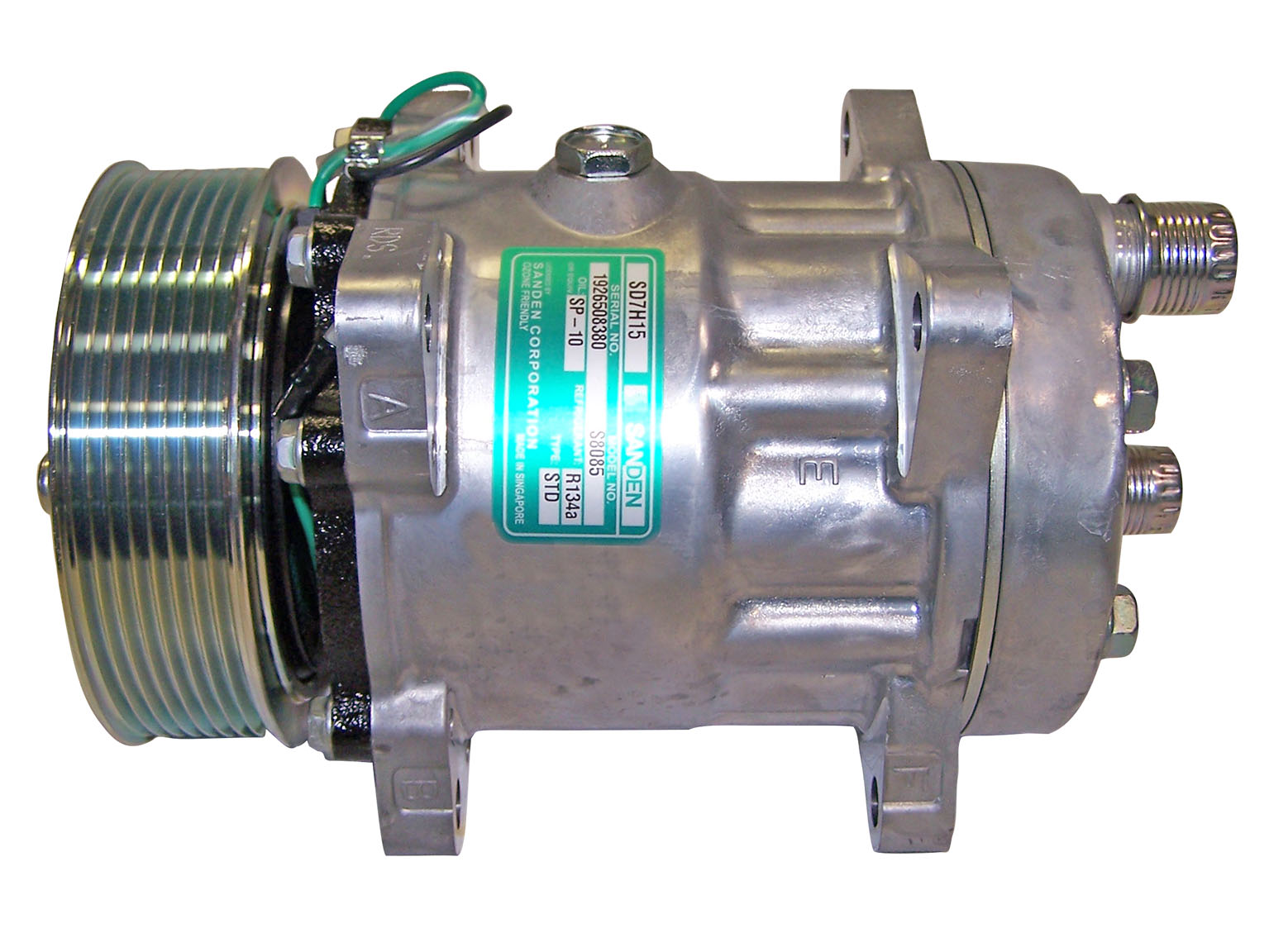Sanden Compresor sd7h15 poly-v8 24v sovrap.or oriz.