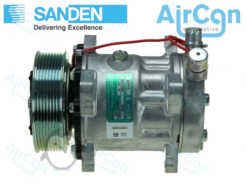 Sanden Compresor sd 12v poly-v8 x new holland