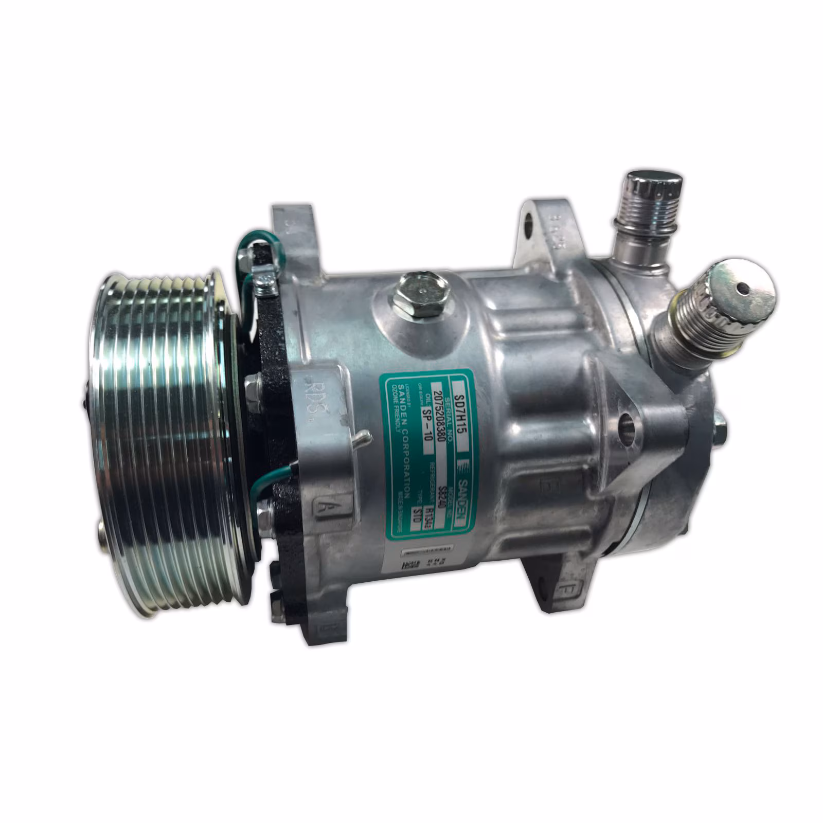 Sanden Compresor sd5h14 poly-v8 24v or vert.