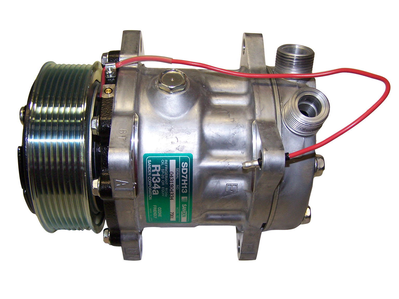 Sanden Compresor sd7h13 12v poly-v8 dm.119 rot.vert