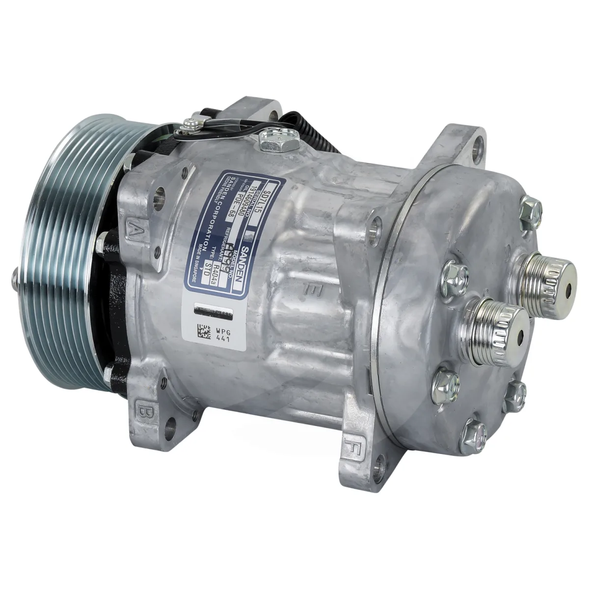 Sanden Compresor sd7l15 ref 12v poly-v8 dm.119