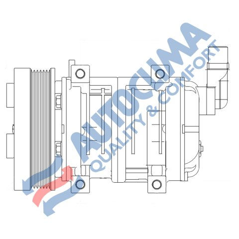 Valeo Compresor tm21 poly-v6 24v or vert.dm.137