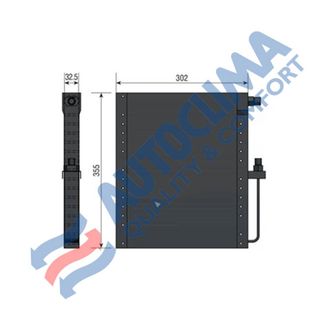 Condensator serpentine 355x302x32,5