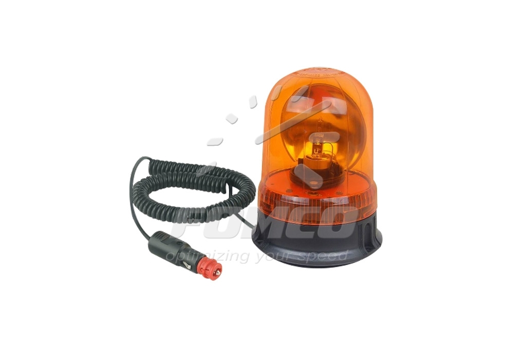 Lămpi de avertizare și girofaruri - Girofar cu bec portocaliu H1 cu talpă magnetică, 12/24V, fomcoshop.ro