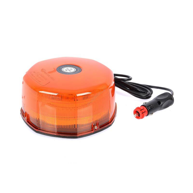 Lămpi de avertizare și girofaruri - Girofar octogonal Kamar portocaliu, cu magnet, 48 led-uri, 12/24V, fomcoshop.ro