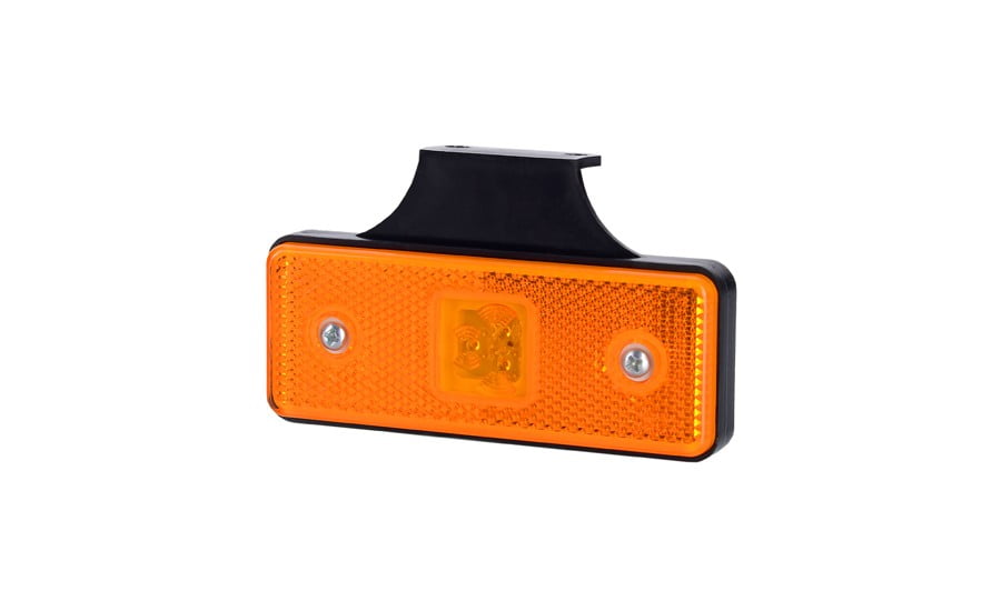 Lămpi de poziție și marcaj - Lampă gabarit cu suport, Horpol, marcaj lateral,  dreptunghiulară, LED portocaliu, alimentare 12/24V, fomcoshop.ro