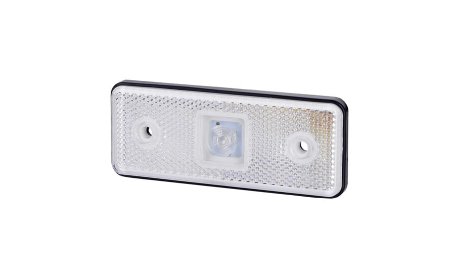 Horpol Lampă gabarit, horpol, marcaj lateral, formă dreptunghiulară, led alb, alimentare 12/24v