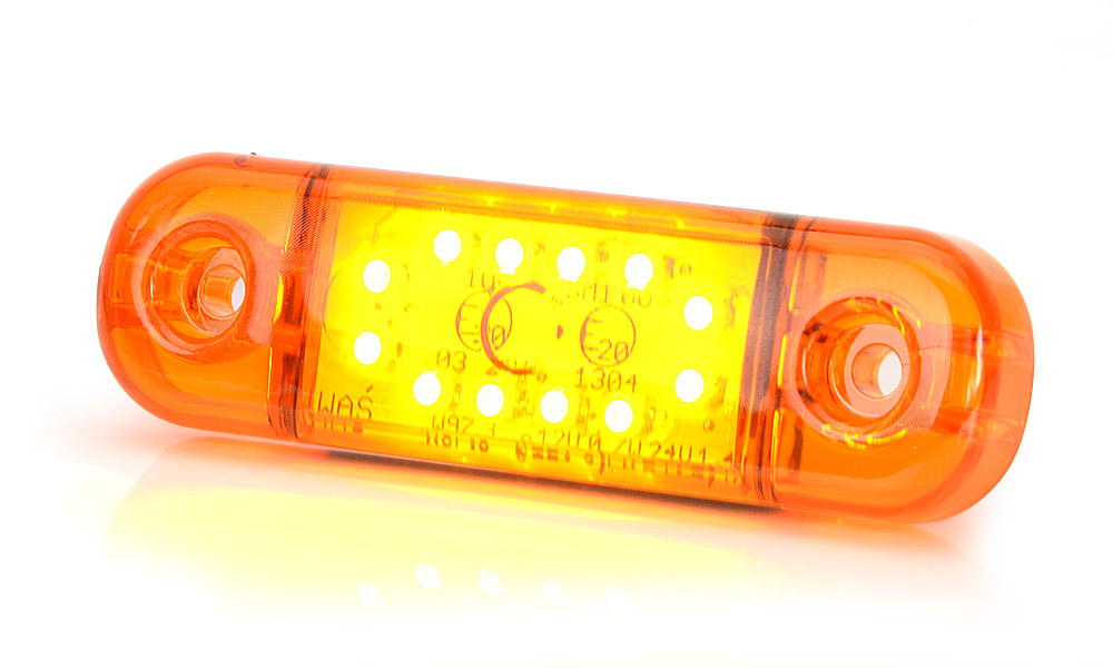 WAŚ Lampă gabrit led was universală stânga/dreapta 12v-24v poziție portocaliu