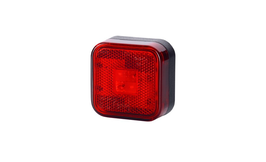 Lămpi de poziție și marcaj - Lampă poziție pătrată, Horpol, reflectorizantă, cu LED roșu, fomcoshop.ro