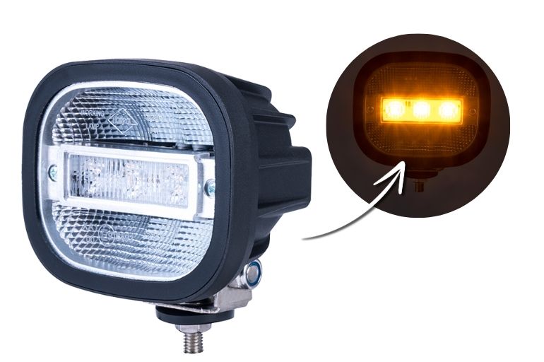 Horpol Lampă proiector cu lumini de avertizare horpol, portocalie 12/24v