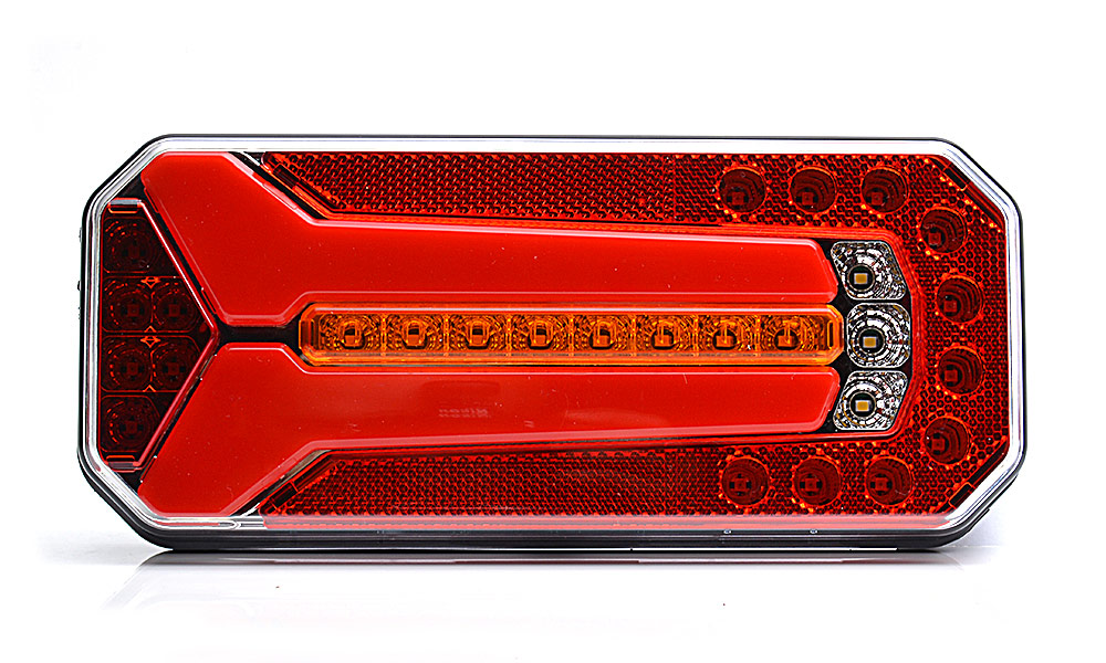 WAŚ Lampă spate multifuncțională dreapta was 12v/24v led, 7 pini cu mufă