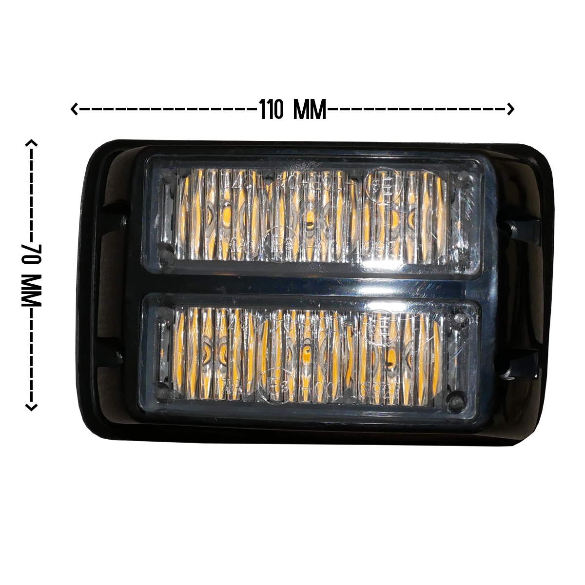 Lămpi de avertizare și girofaruri - Lampă stroboscop cu 6 LED-uri, 12-24V, R65 R10, fomcoshop.ro