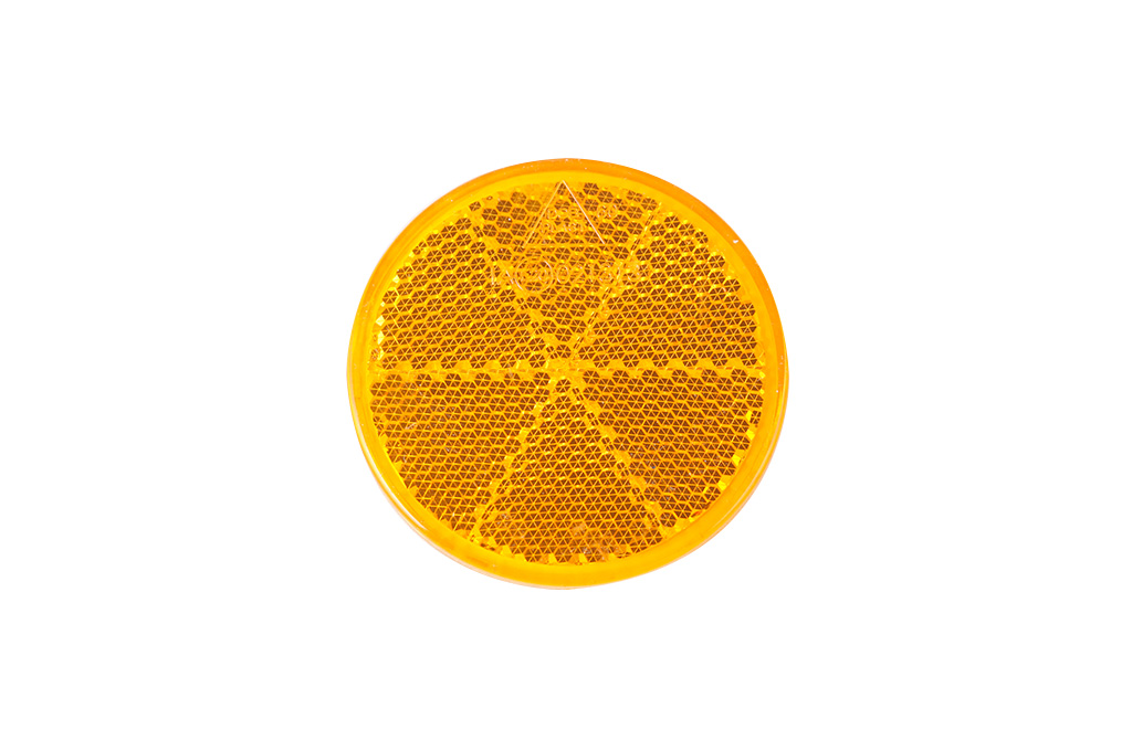 Plăcuțe reflectorizante - Reflector rotund FI60 galben autoadeziv, fomcoshop.ro