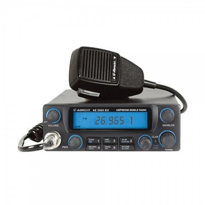 Resigilat: stație radio cb albrecht ae 5890, putere 4w, 40 canale am/fm, microfon 6 pini, alimentare 13.8v