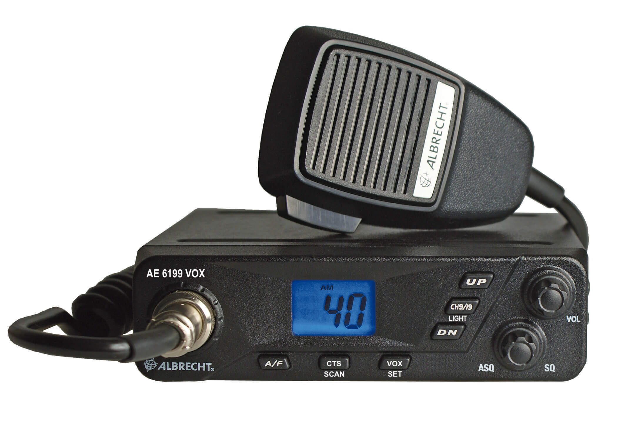 Stații radio CB și PMR - Stație radio CB Albrecht AE 6199, VOX, cu CTCSS / DCS și microfon cu 6 pini, 12V, fomcoshop.ro