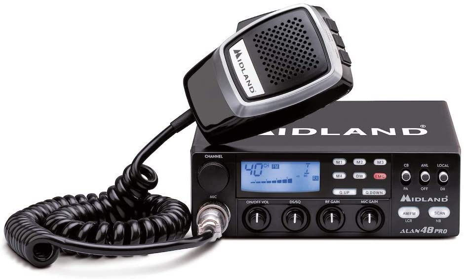 Stații radio CB și PMR - Stație radio CB Midland Alan 48 PRO, ASQ Digital, AM/FM, Noise Blanker, 12-24V, fomcoshop.ro