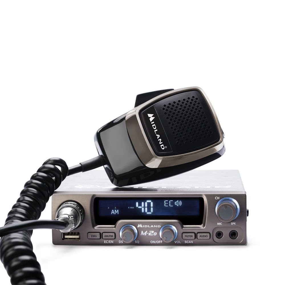 Stații radio CB și PMR - Stație radio CB Midland M20, 4W, 40 canale AM/FM, Squelch digital, fomcoshop.ro