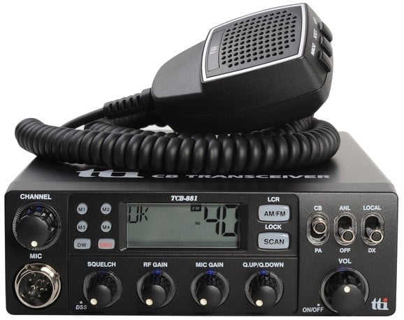 TTi Stație radio cb tti tcb 881, 12/24v, 4w, 40 canale am/fm, pll, dss, dimmer, pa, dual watch
