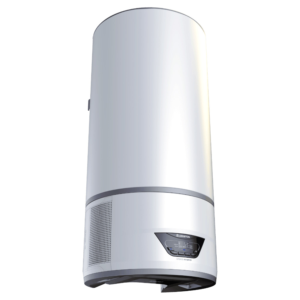 Boiler electric cu pompa de caldura, Ariston Lydos Hybrid Wi-Fi 100L, 1200 W, conectivitate internet, rezervor emailat cu Titan
