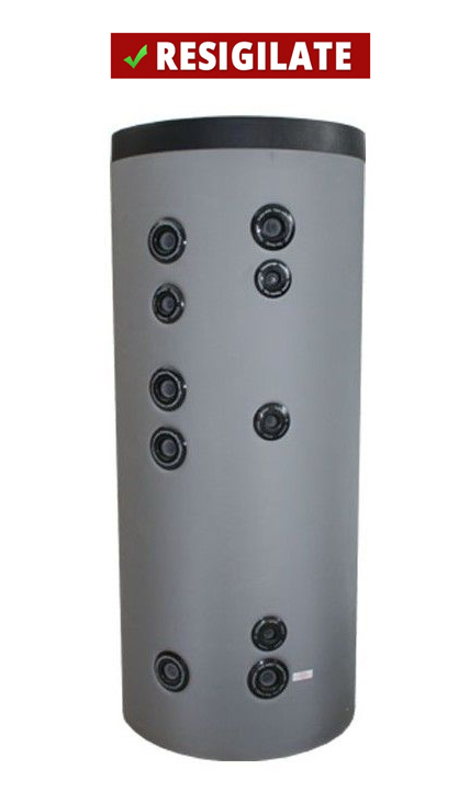 PRODUS RESIGILAT CU DEFECTE ESTETICE DAR IN PERFECTA STARE DE FUNCTIONARE !!!  Boiler 150 litri cu 2 serpentine SUNSYSTEM SON 150 pentru centrala termica si solar montaj pe sol izolatie  termica manta de protectie  flansa de vizitare emailat c