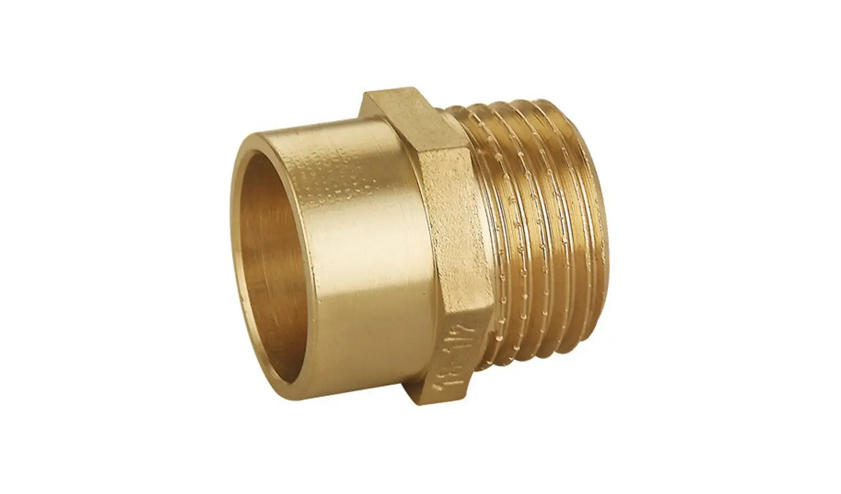 Everline Adaptor pentru teava din cupru, material alama, filet exterior, 18 mm x 1/2