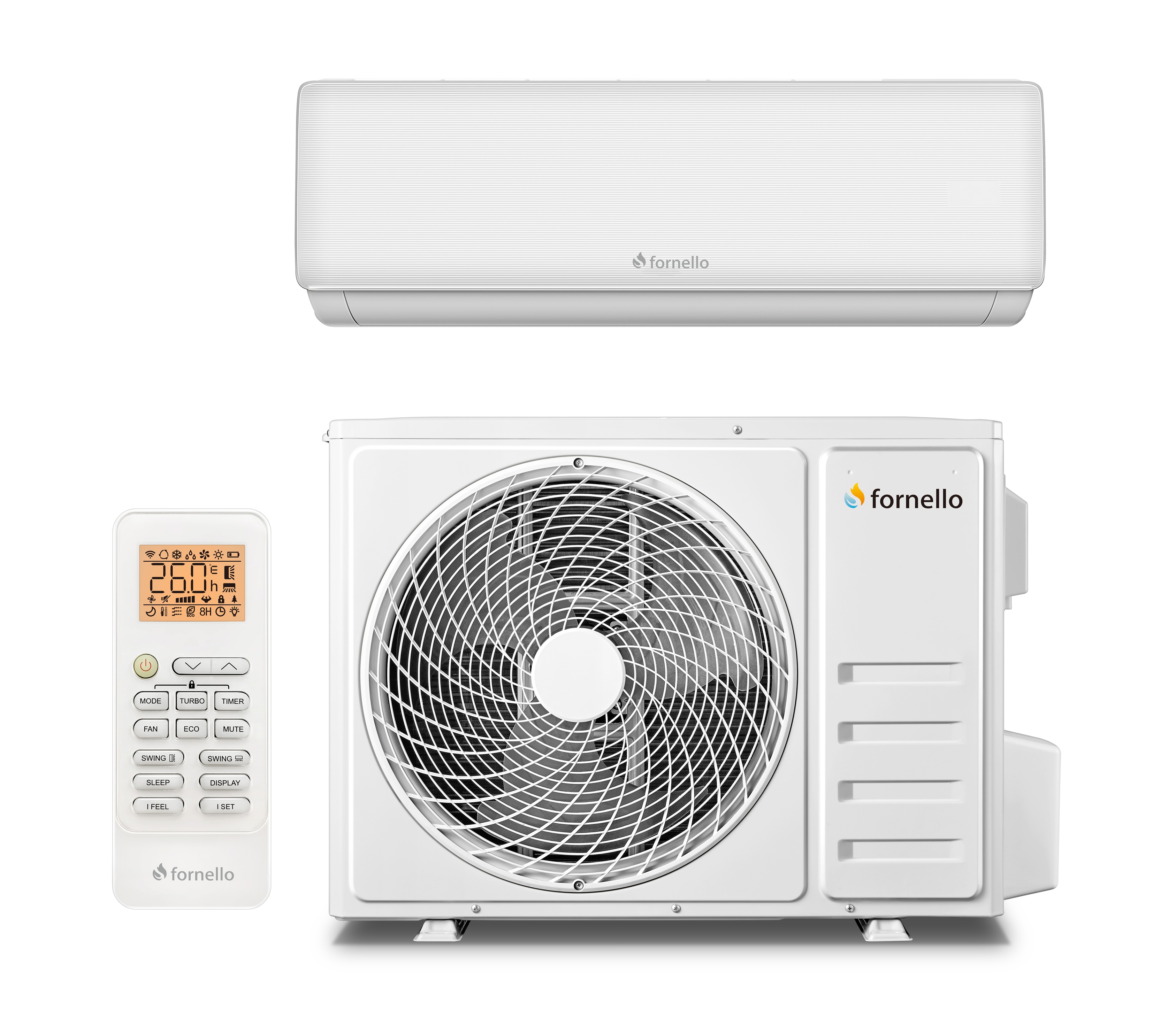 Aer conditionat Fornello BluStar FAN 24 CB, 24000 BTU, R32 Inverter, Racire si Incalzire, A++/A+