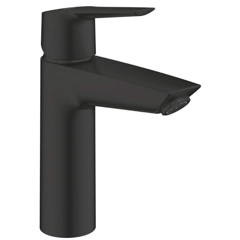 Baterie lavoar neagra mat Grohe Start, cu ventil click-clack, marimea M