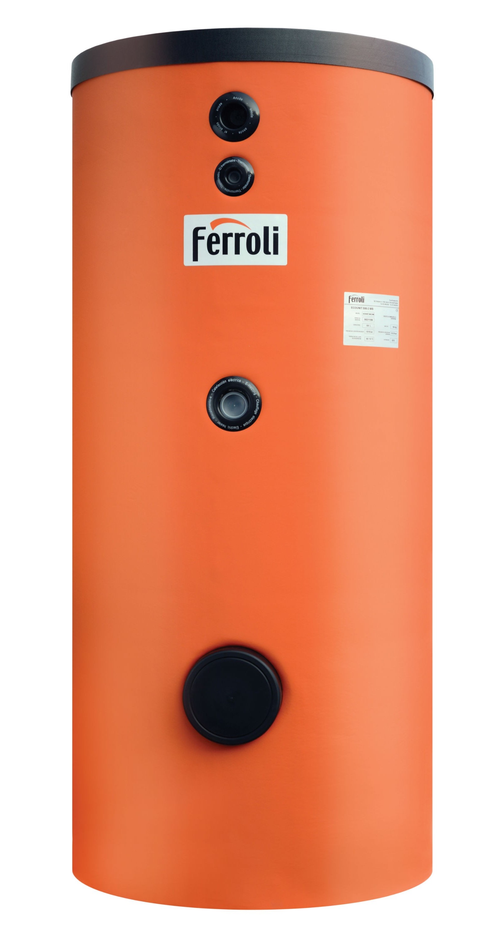 Boiler cu 2 serpentine Ferroli ECOUNIT 400-2WB, 400 litri Ferroli