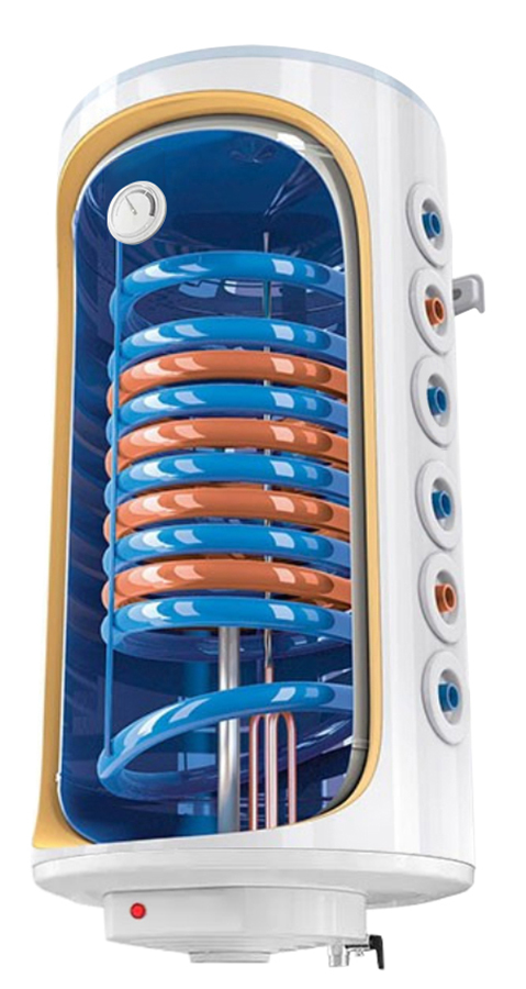 Boiler termoelectric cu 2 serpentine Fornello Optima GCV7/4S 1204420 D09 TRP2 2S120 Litri 2000 watt reglaj extern al temperaturii poliuretan expandat