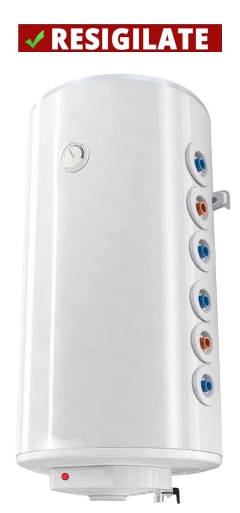 PRODUS RESIGILAT, NOU, PREZINTA LOVITURI DAR IN PERFECTA STARE DE FUNCTIONARE!!! (5524) Boiler termoelectric cu 2 serpentine Fornello Optima GCV7/4S 1504420 D09 TRP2 2S,150 Litri, 2000 watt, reglaj extern al temperaturii, poliuretan expandat