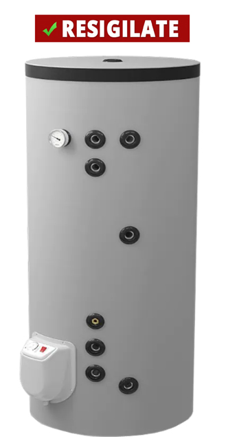PRODUS RESIGILAT CU MICI DEFECTE ESTETICE DAR IN PERFECTA STARE DE FUNCTIONARE !!!  Boiler termoelectric cu doua serpentine Eldom FV20060S21 3000 W 200 l montaj pe sol 0.8 Mpa