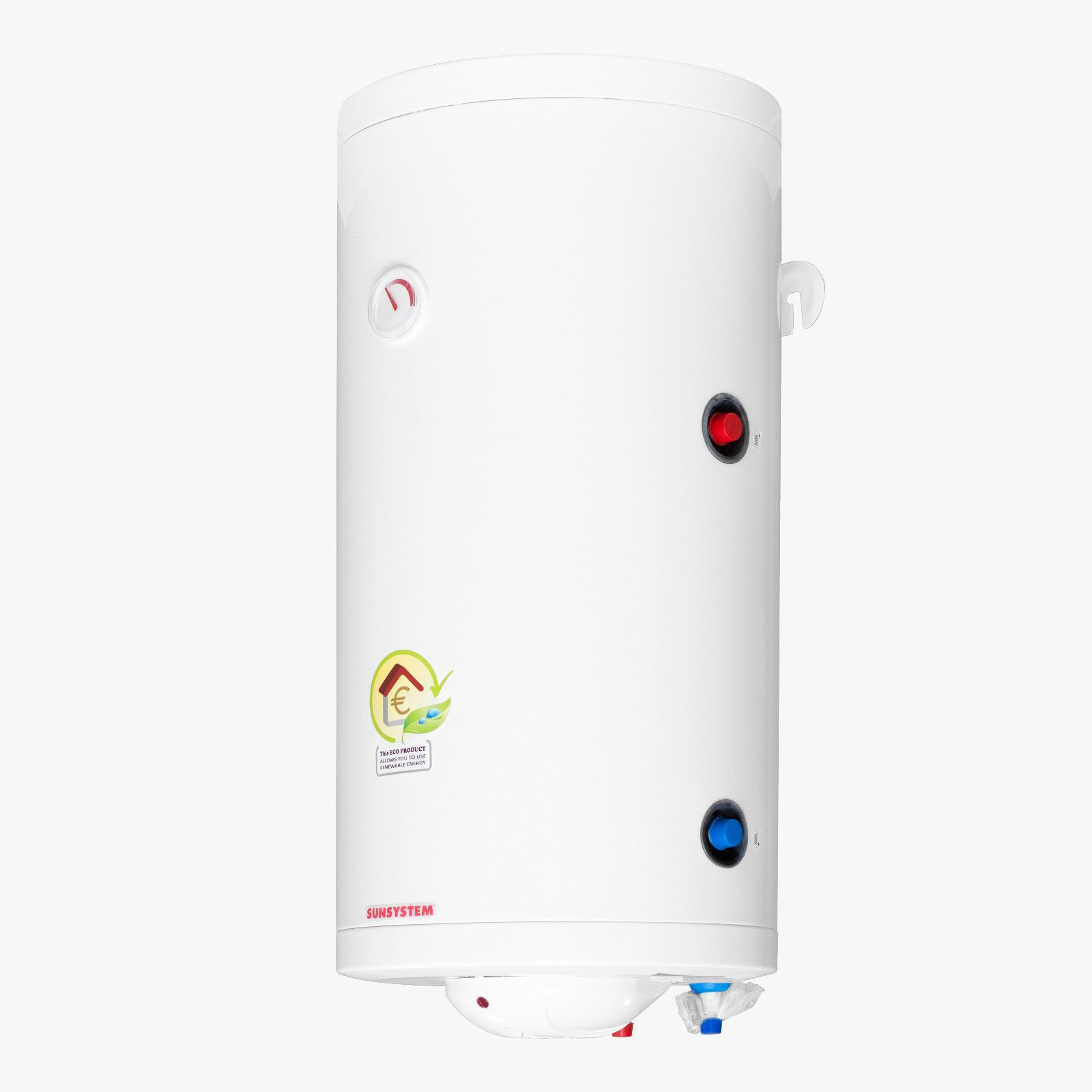 Boiler termoelectric Sunsystem MB-NL2 S1 80 cu o serpentina, 80 litri, putere  serpentina 8.22 kw, putere  electrica 2 KW, serpentina pe partea dreapta, reglaj extern al temperaturii, izolatie termica