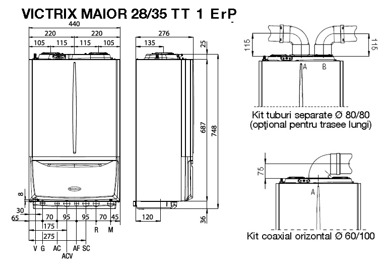 Centrala termica in condensare Immergas Victrix Maior 24/28 TT 1 Erp - 24 kW