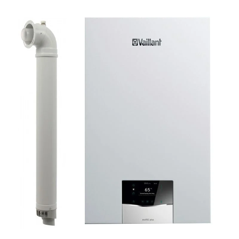 Centrala termica in condensatie Vaillant Ecotec Plus VU 30CS/1-5, 33.3 kW, doar incalzire, kit de evacuare inclus