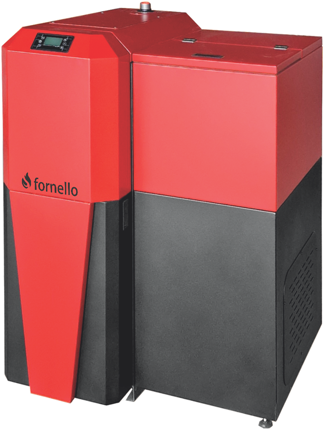 Centrala mixta Lemn/Pelet Fornello Tera 28 kW, aprindere automanta la peleti, buncar peleti 95 kg, creuzet din fornta, curatarea facila, recomandat pentru 180 mp