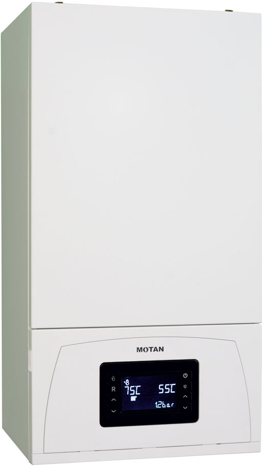 Centrala termica Motan Condens 100 25 – 25 kW, condensatie, raport modulare 1:10, kit evacuare inclus fornello